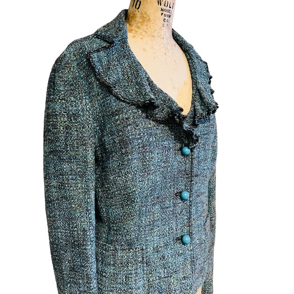 MOSCHINO Cheap and Chic Authentic Size 12 Jacket Virgin Wool Rayon Silk Blend - Picture 9 of 15